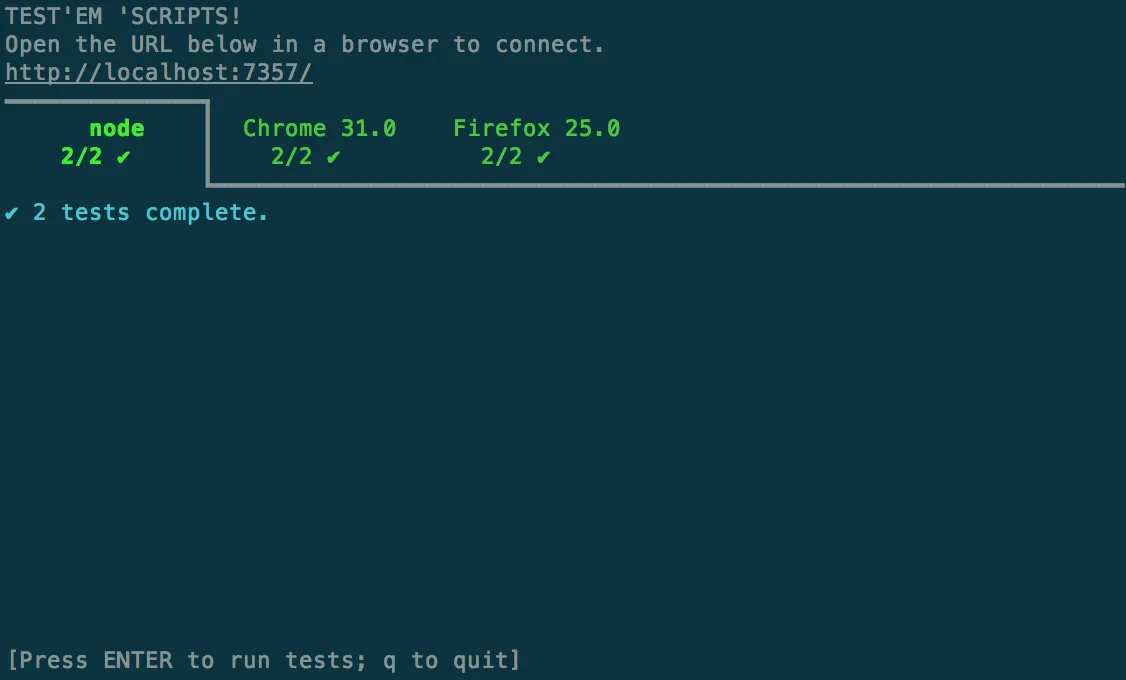 Testem Screenshot